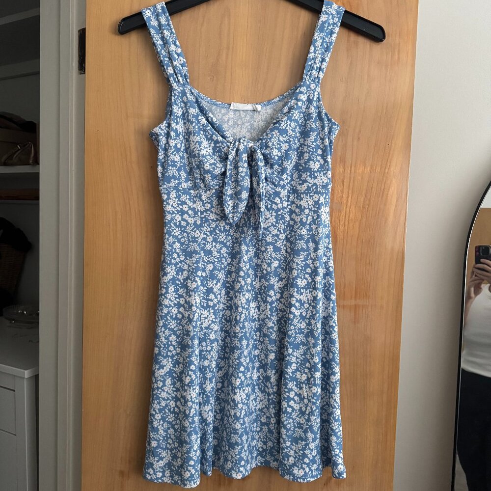 All in Favor Blue Floral Mini Dress